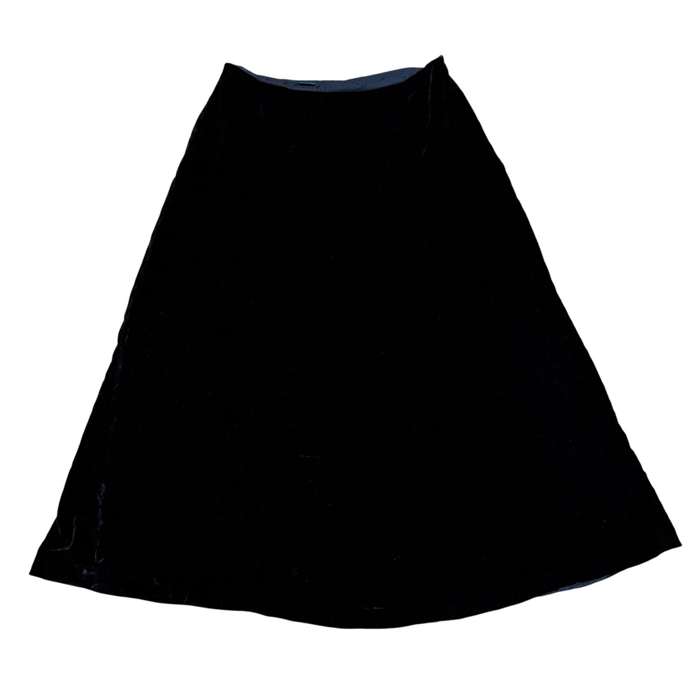 Lauren Ralph Lauren Black Velvet A Line Maxi Skirt Size 12